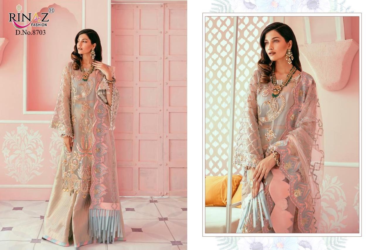 RINAZ FASHION 8703 BLOCK BUSTER VOL-12 FOX GORGETTE PAKISTANI SUIT