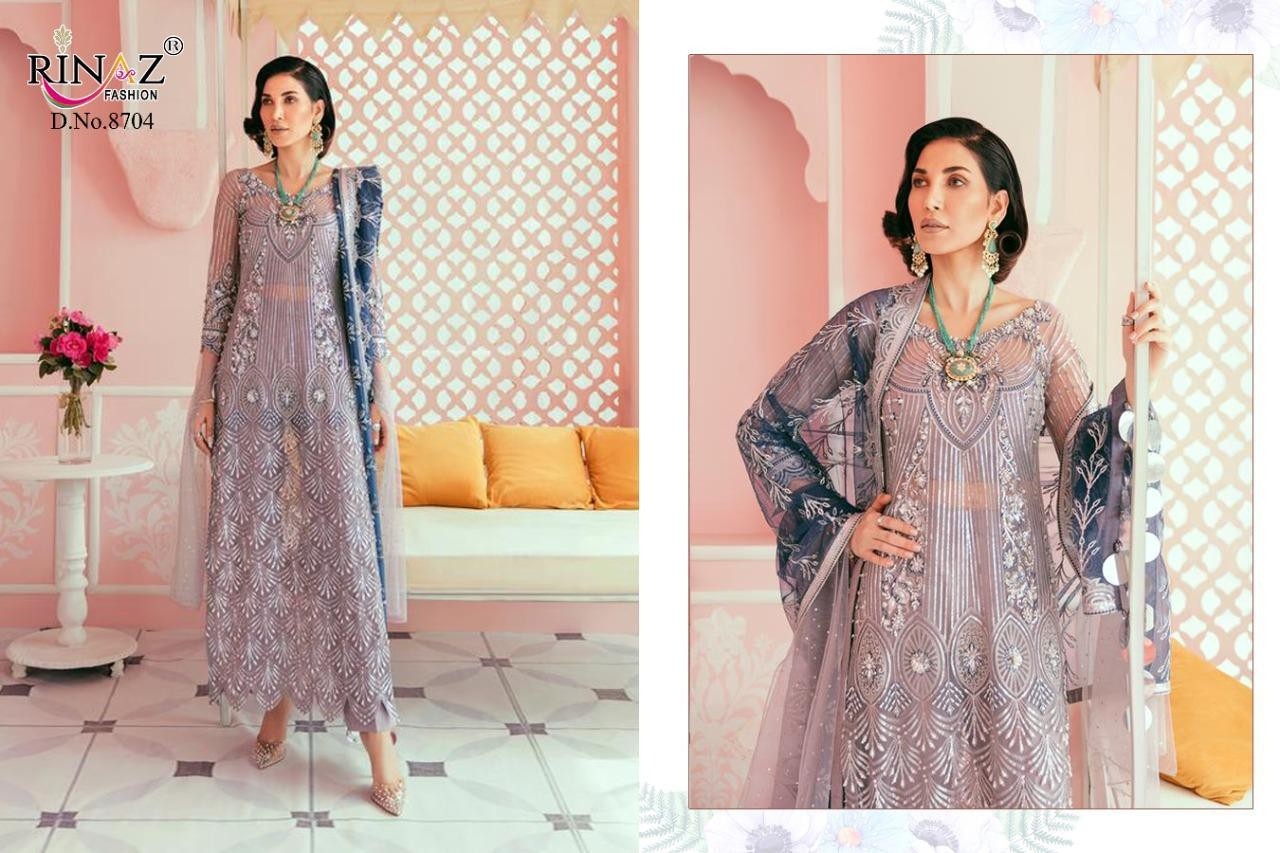 RINAZ FASHION 8704 BLOCK BUSTER VOL-12 FOX GORGETTE PAKISTANI SUIT