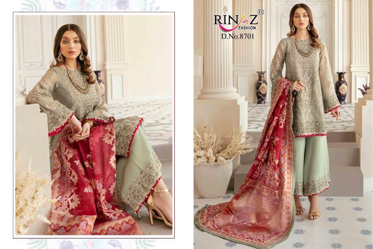 RINAZ FASHION 8701 BLOCK BUSTER VOL-12 FOX GORGETTE PAKISTANI SUIT