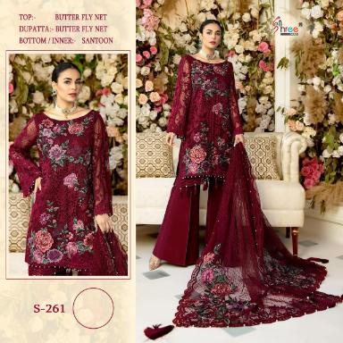 SHREE FAB S-261 SALWAAR KAMEEZ SINGAL PIESE AVAILABALE