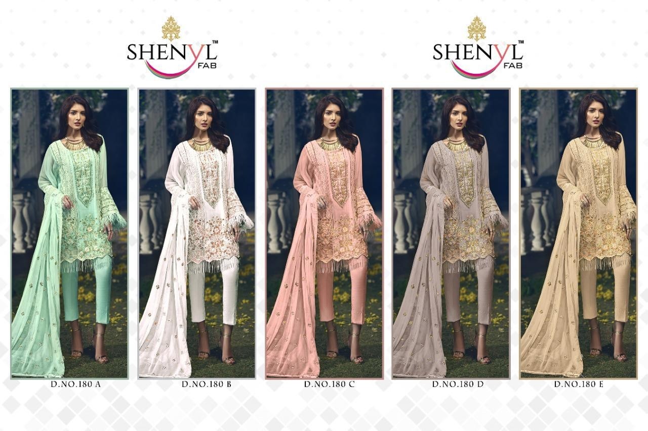 SHENYL FAB 180-B PAKISTANI SUITS SINGAL PIESE AVAILABEL