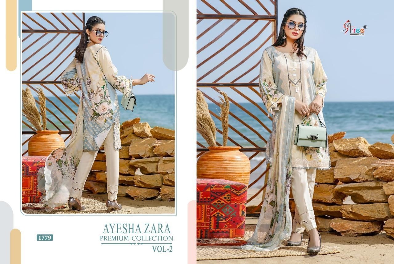 SHREE FAB D.NO.1775 TO 1784 AYESHA ZARA PREMIUM COLLECTTION VOL-2 PAKISTANI PRINTED SUITS