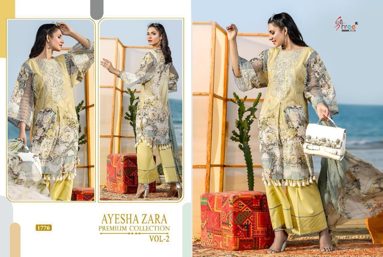 SHREE FAB D.NO.1775 TO 1784 AYESHA ZARA PREMIUM COLLECTTION VOL-2 PAKISTANI PRINTED SUITS