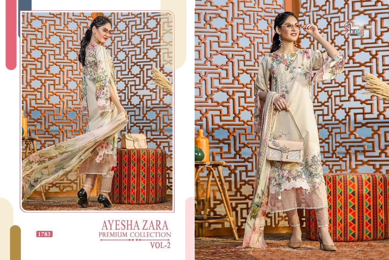 SHREE FAB D.NO.1775 TO 1784 AYESHA ZARA PREMIUM COLLECTTION VOL-2 PAKISTANI PRINTED SUITS