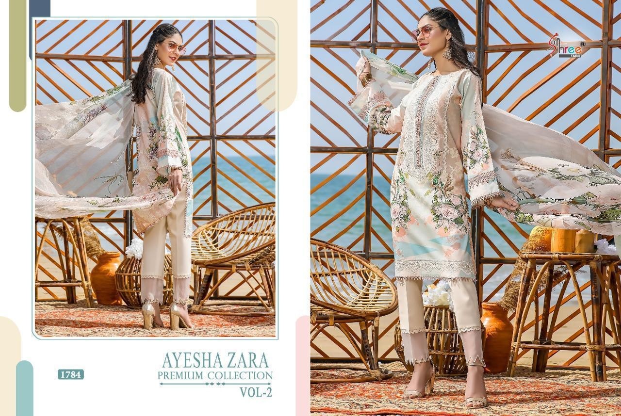 SHREE FAB D.NO.1775 TO 1784 AYESHA ZARA PREMIUM COLLECTTION VOL-2 PAKISTANI PRINTED SUITS