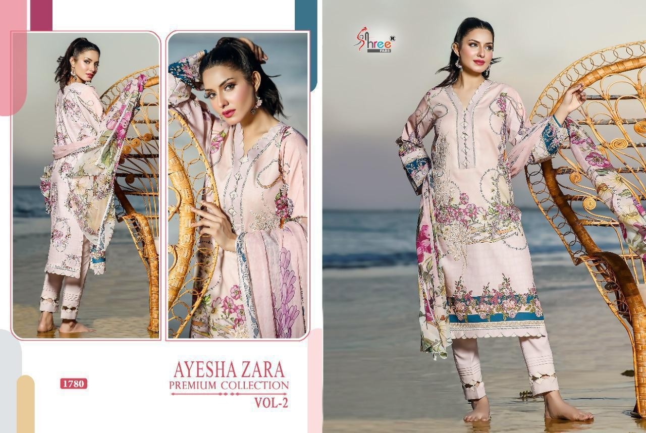 SHREE FAB D.NO.1775 TO 1784 AYESHA ZARA PREMIUM COLLECTTION VOL-2 PAKISTANI PRINTED SUITS
