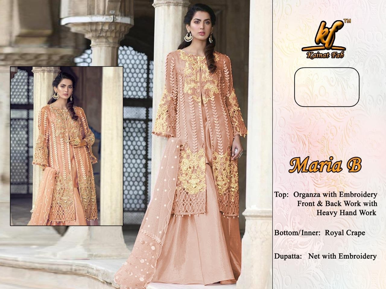 KAINAT FAB MARIA-B CUT WORK PAKISTANI SUITS WHOLSALE PRICE IN SURAT