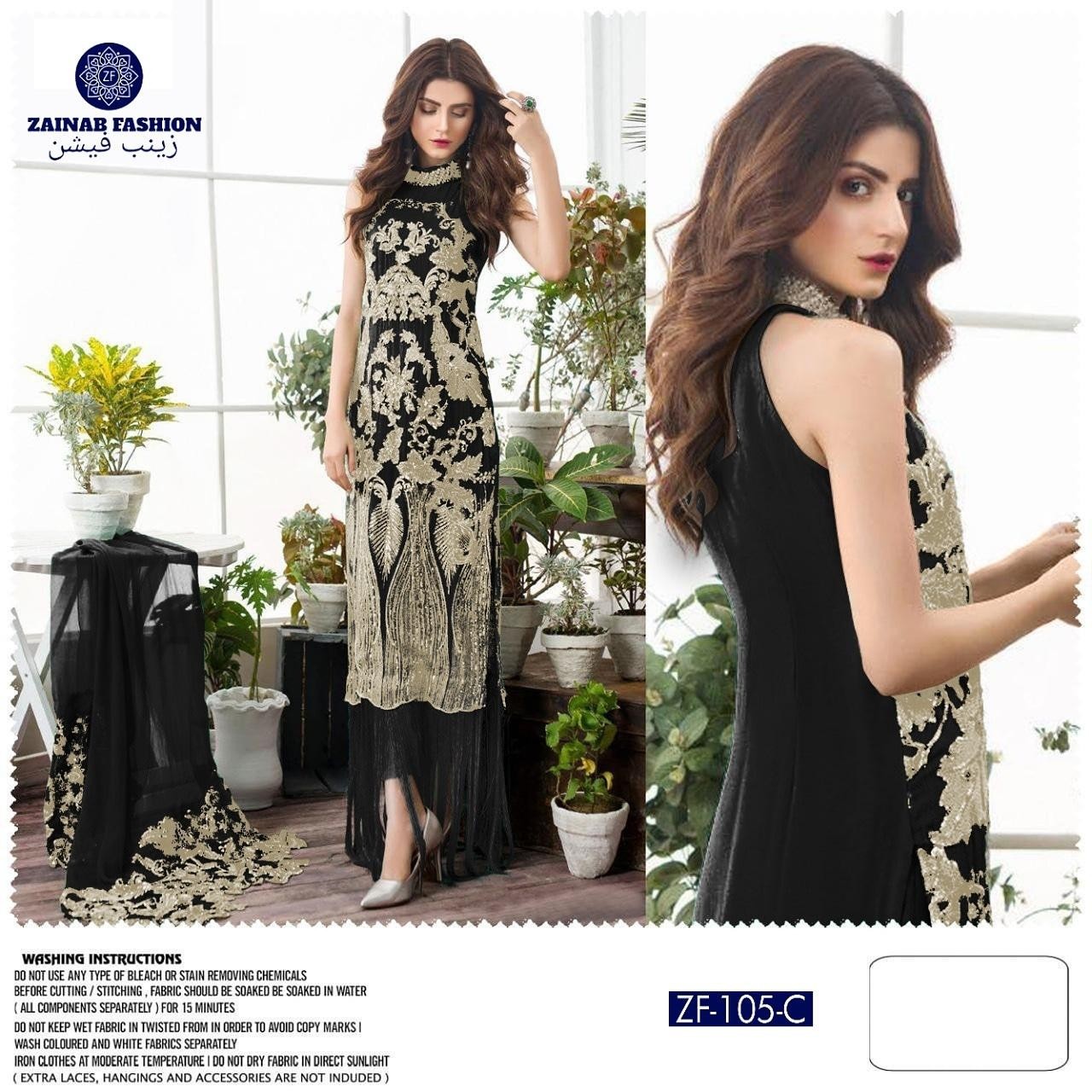 ZAINAB FASHION ZF-105-C PAKISTANI SUITS BEST WHOLSALER PRICE IN SURAT