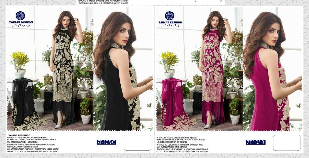 ZAINAB FASHION ZF-105-C PAKISTANI SUITS BEST WHOLSALER PRICE IN SURAT