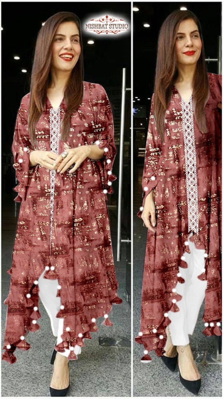NISHBAT STUDIO VOL-2 LATEST KURTIS AVAILABALE BEST WHOLESALE PRICE
