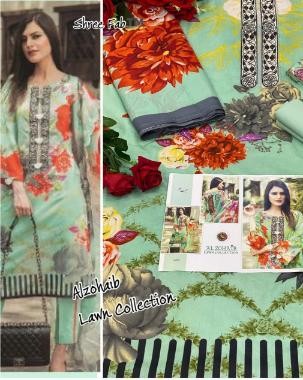 SHREE FAB 1618 AL ZOHAIB LAWN COLLECTTION VOL-1& 2 COMPANY PRICE SALWAAR KAMEEZ
