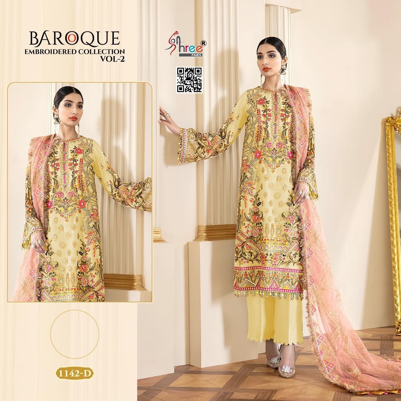 SHREE FAB1142-D BAROQUE EMBRODERD COLLECTION VOL 2 SUPPLIER IN SURAT
