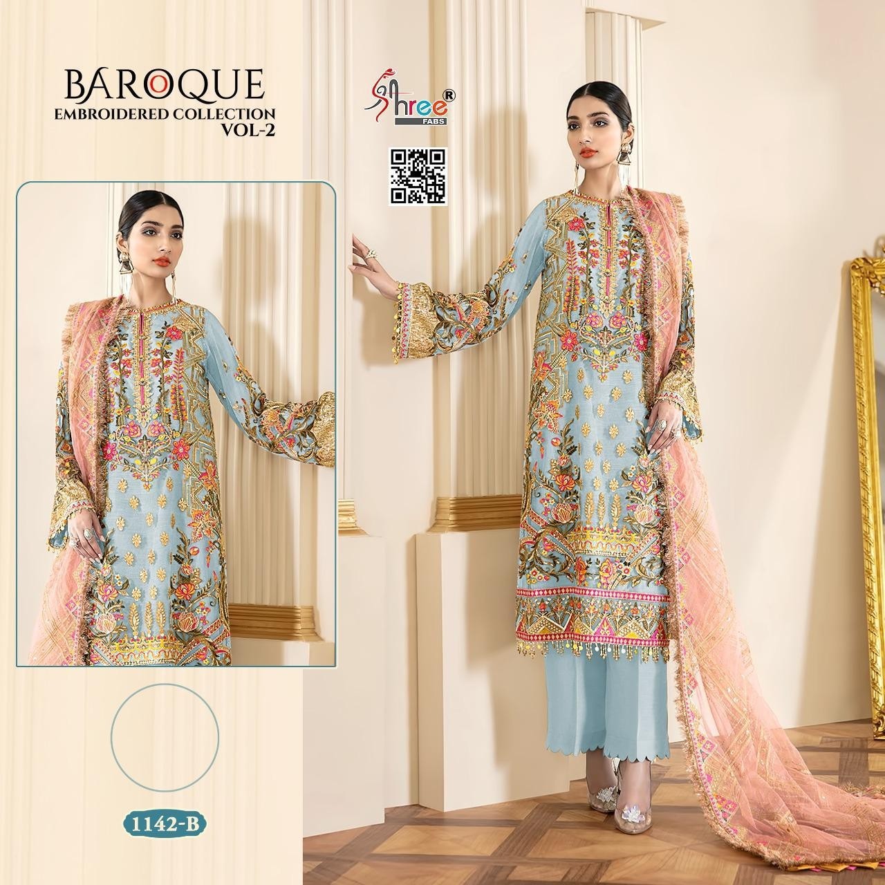 SHREE FAB 1142-B BAROQUE EMBRODERD COLLECTION VOL 2 SUPPLIER IN SURAT