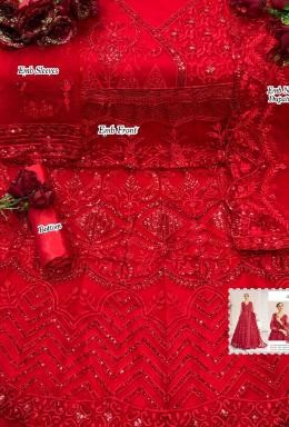 RAMSHA R-334 WHOLSALE PAKISTANI SUIT FOX GORGETTE