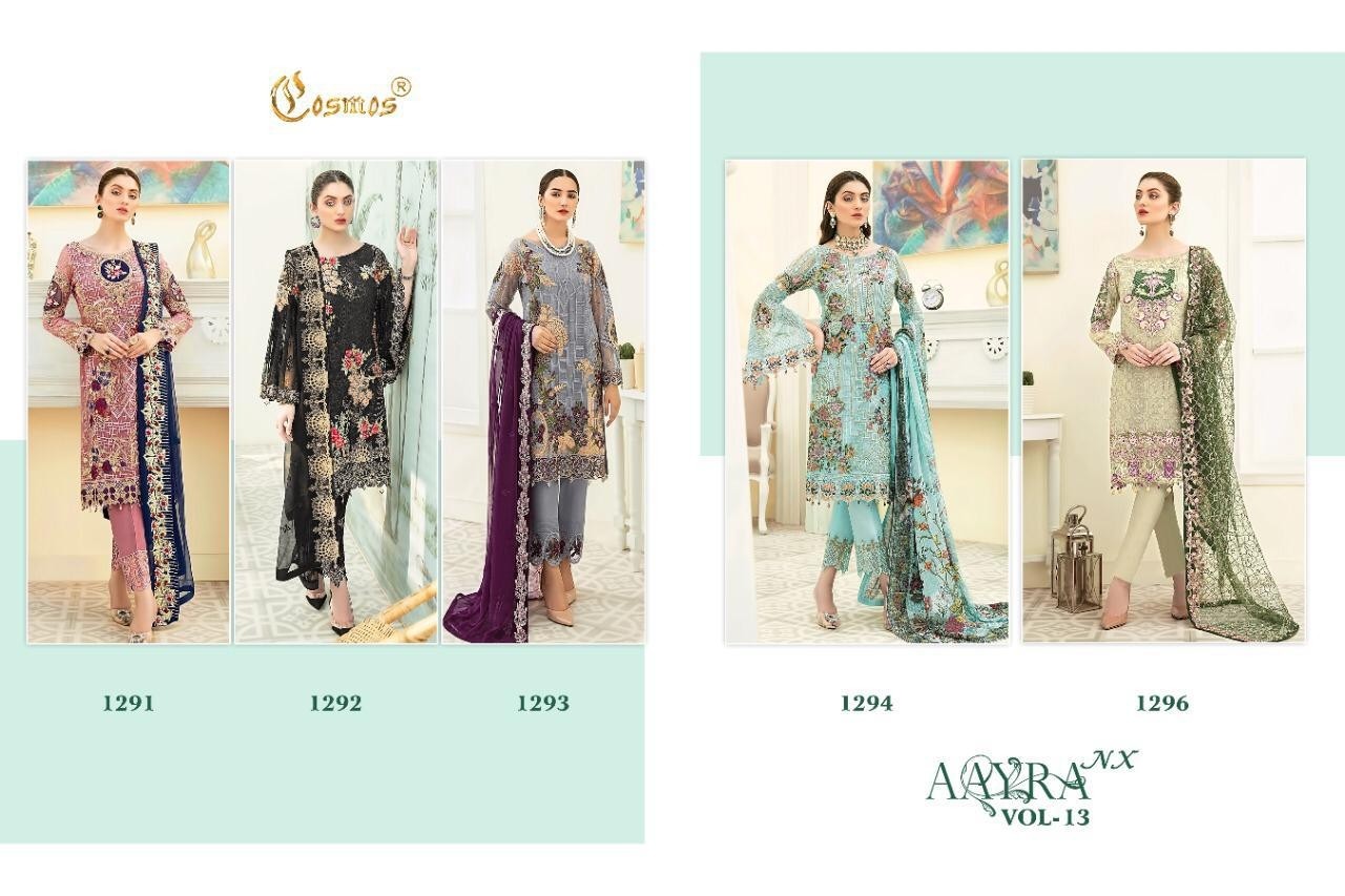 COSMOS 1296 AAYRA VOL-13 PAKISTANI SUIT SHUPPLIER IN SURAT