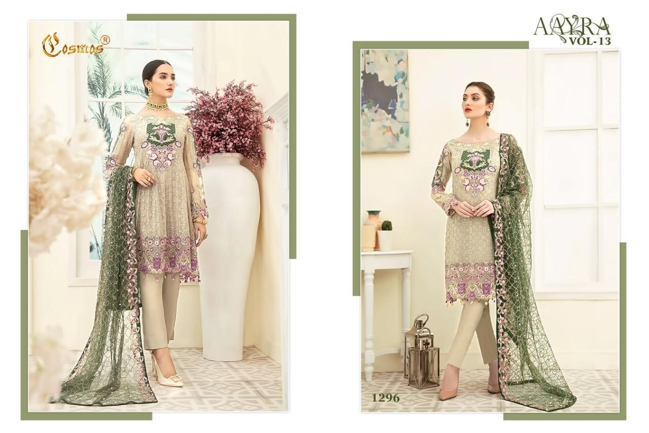 COSMOS 1296 AAYRA VOL-13 PAKISTANI SUIT SHUPPLIER IN SURAT