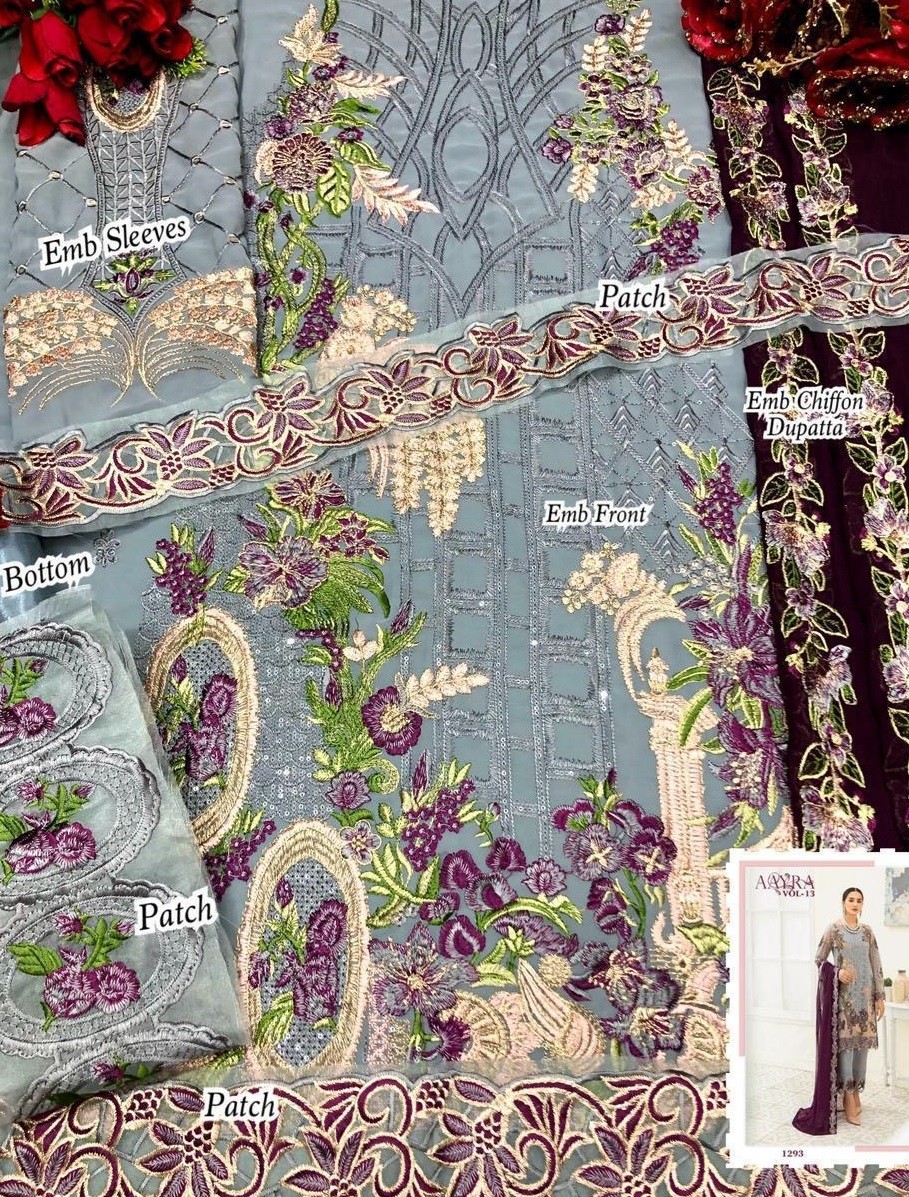 COSMOS 1293 AAYRA VOL 13 PAKISTANI SUIT SHUPPLIER IN SURAT