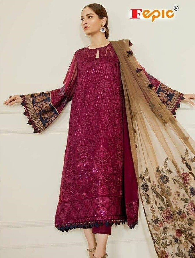 FEPIC 66007 ROSMEEN BRQ PAKISTANI SUIT AVALABALE IN INDIA