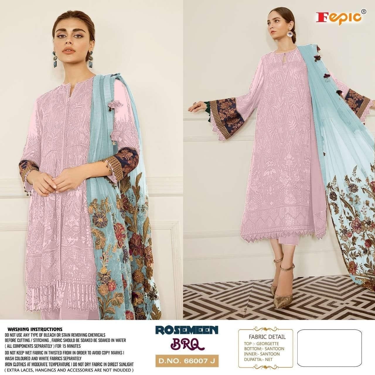 FEPIC 66007-J ROSMEEN BRQ PAKISTANI SUIT AVALABALE IN INDIA