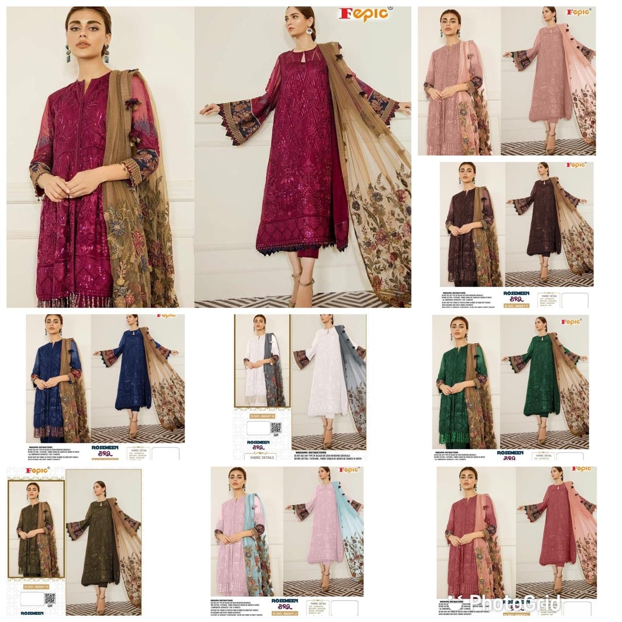 FEPIC 66007-E ROSMEEN BRQ PAKISTANI SUIT AVALABALE IN INDIA