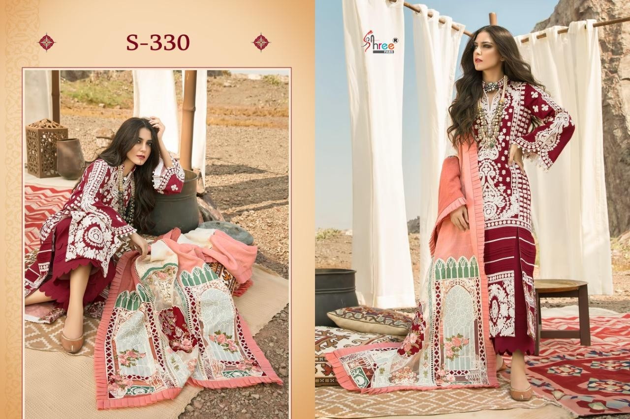 SHREE FABS S-330 PAKISTANI SUIT WHOLESALER COTTON