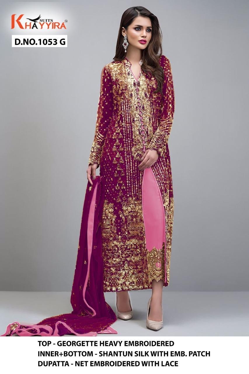 KHAYYIRA 1053-F BLOCK BUSTER HIT PAKISTANI SUIT