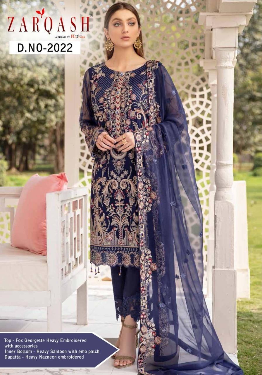 KHAYYIRA ZARQASH 2022 RAMSHA LUXURY CHIFFON COLLECTTION PAKISTANI SUIT AVAILABALE