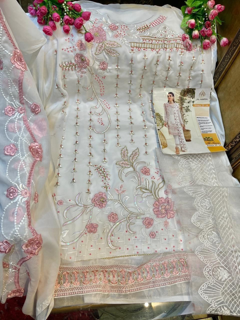 AL AMRA  ZF ANAYA LAWN-34 PAKISTANI SUIT WHOLSALER