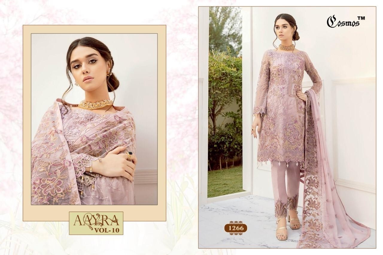 COSMOS 1266 AAYRA VOL-10 WHOLSALE PAKISTANI SUIT 