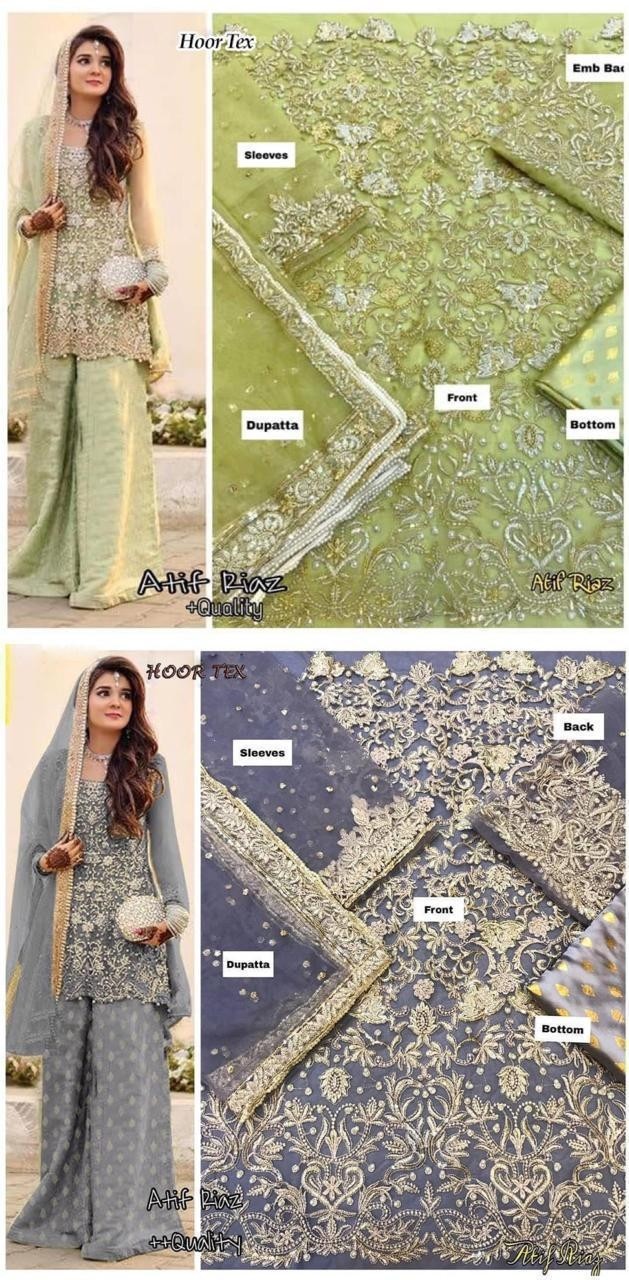 HOOR TEX 19003-E BRIGHT VOL-1 PAKISTANI SUITS SATIN SILK