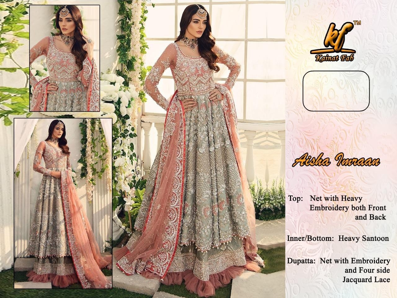 KAINAT FAB AISHA IMAAN PAKISTANI SUIT BRIDAL ONLINE 