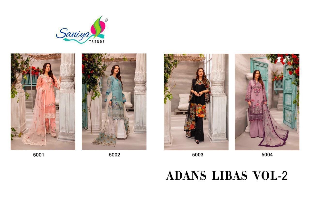 SANIYA TRENDZ 5003 ADANS LIBAS VOL -2 WHOLESALER SALWAAR KAMEEZ AVAILABALE
