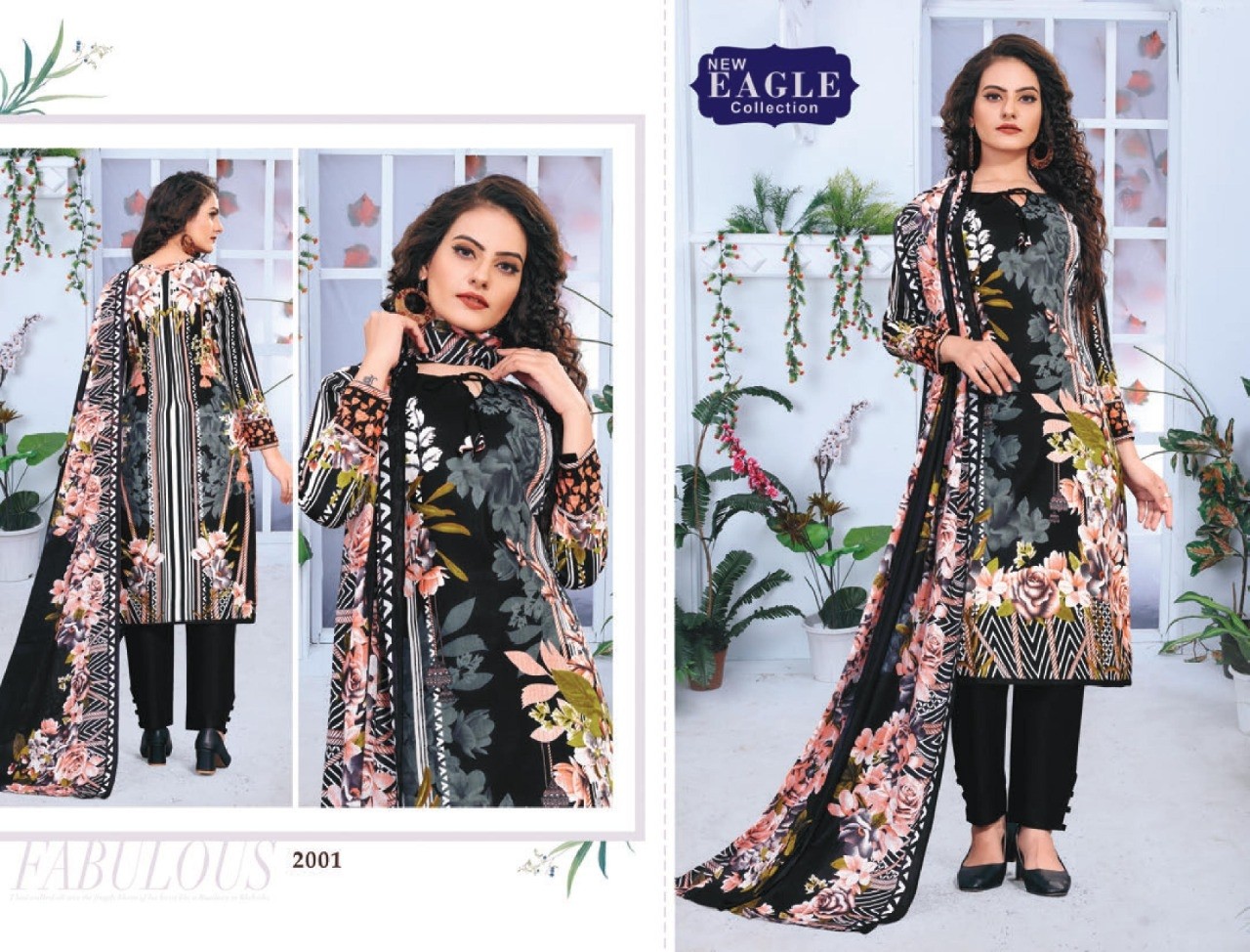 NEW EAGLE COLLECTION 2001 TO 2010 INAYA VOL-2 KARACHI PRINT SUIT WHOLSALE