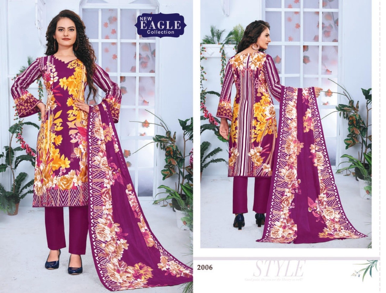 NEW EAGLE COLLECTION 2001 TO 2010 INAYA VOL-2 KARACHI PRINT SUIT WHOLSALE
