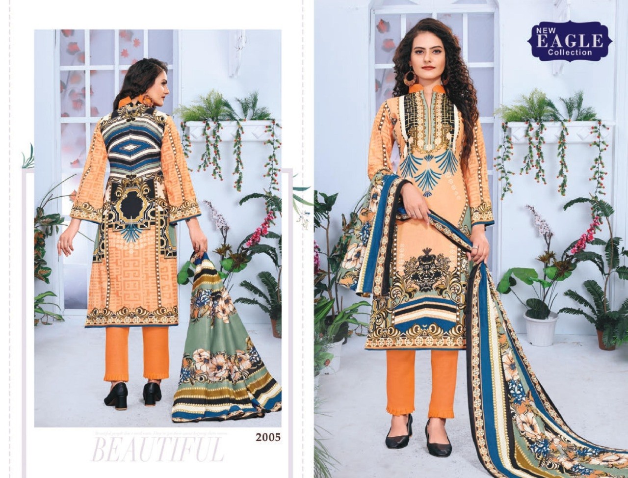 NEW EAGLE COLLECTION 2001 TO 2010 INAYA VOL-2 KARACHI PRINT SUIT WHOLSALE