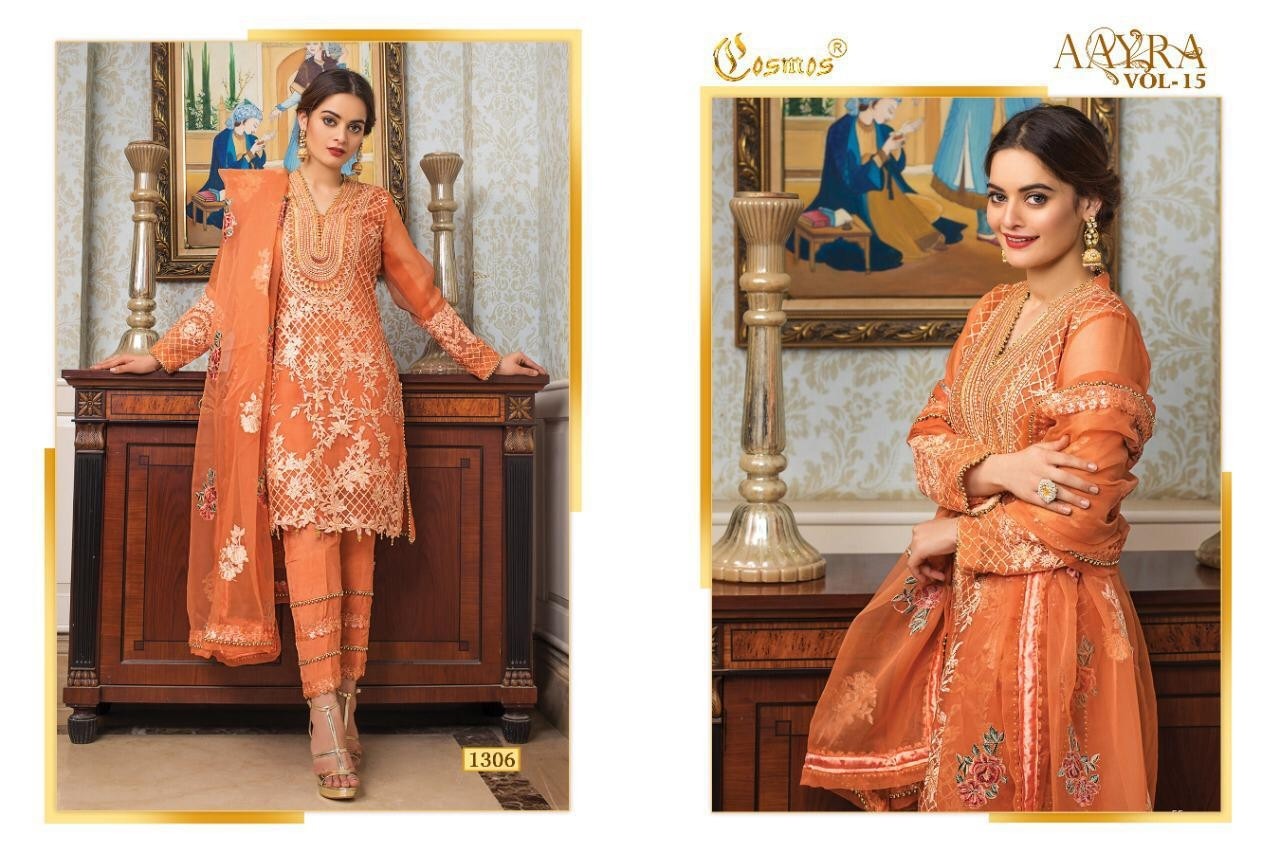 COSMOS 1306 AAYRA VOL-15 PAKISTANI SUIT 