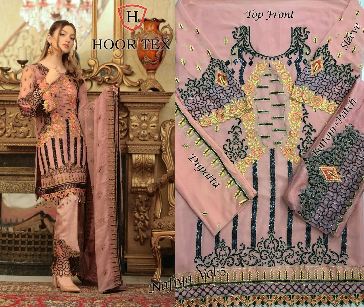 HOOR TEX 14003 PAKISTANI SUIT NAZMIN CHIFFON INNER
