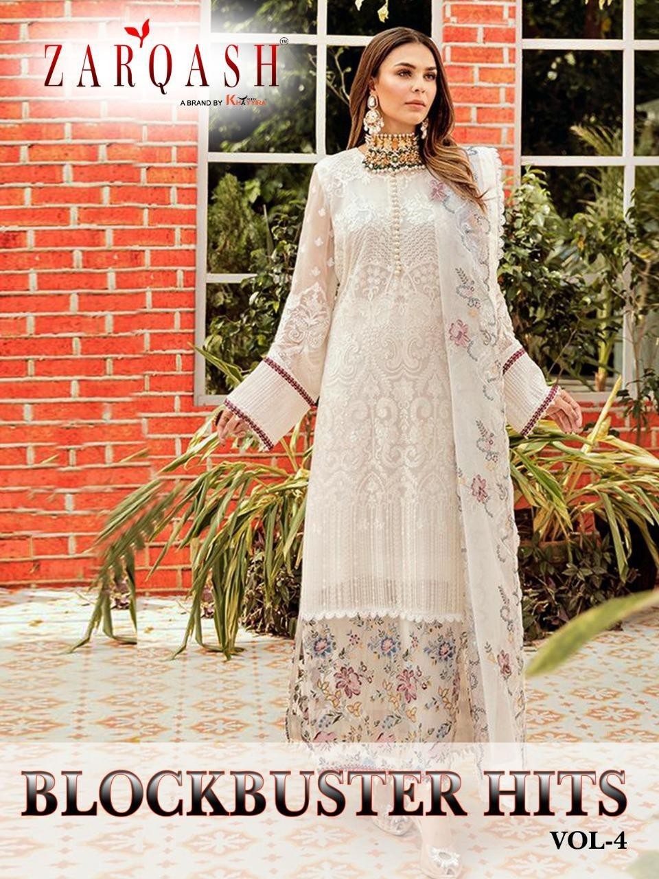 ZARQASH 2037-D BLOCK BUSTER HITS VOL-4 AVAILABALE PAKISTANI SUIT