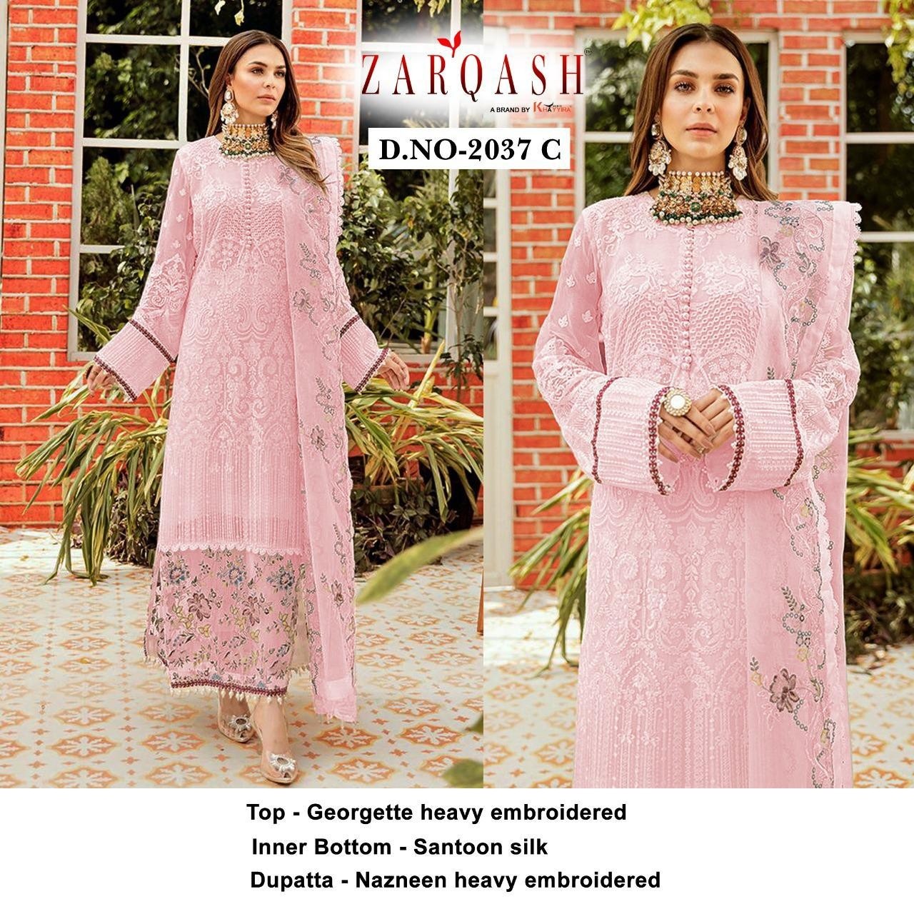 ZARQASH 2037-C BLOCK BUSTER HITS VOL-4 AVAILABALE PAKISTANI SUIT