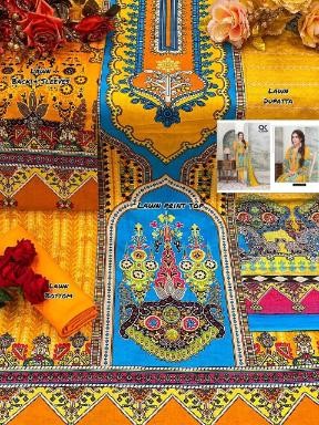 AL KARAM 3001 TO 3010 KESARIYA MAGIC IN PRINT VOL-03 KARACHI SUIT SINGAL AVALAIBALE