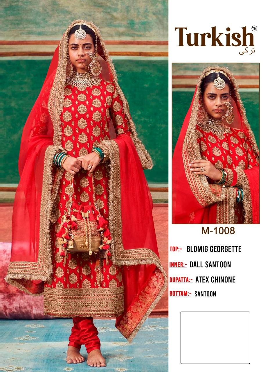 TURKISH M-1008 SALWAAR KAMEEZ BLOOMING