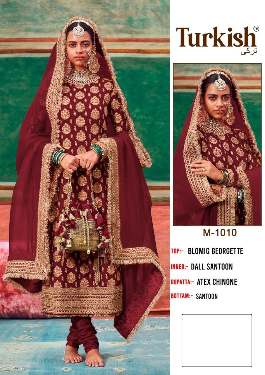 TURKISH M-1010 SALWAAR KAMEEZ BLOOMING