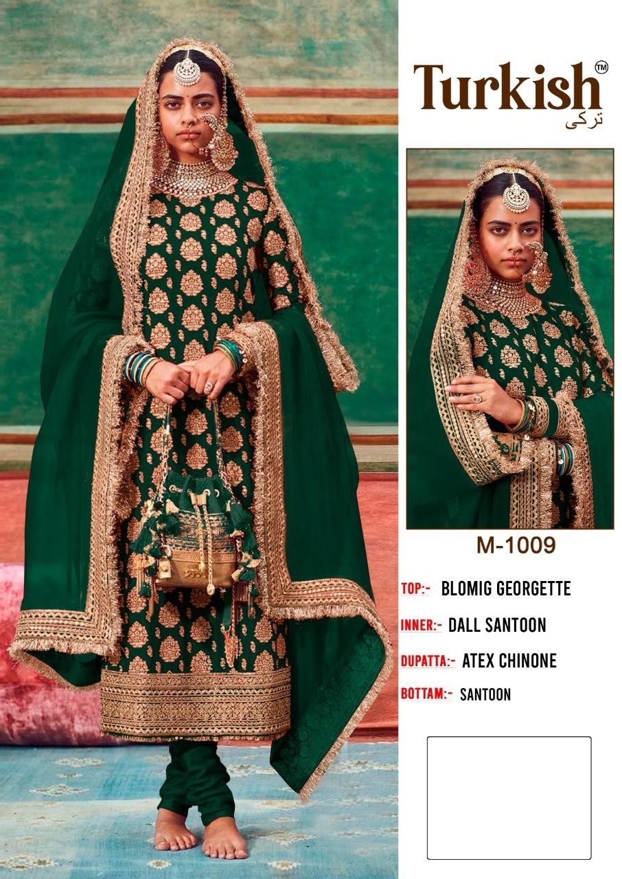 TURKISH M-1009 SALWAAR KAMEEZ BLOOMING
