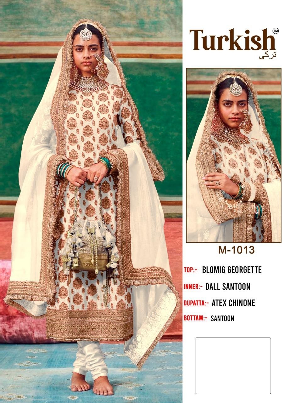 TURKISH M-1013 SALWAAR KAMEEZ BLOOMING