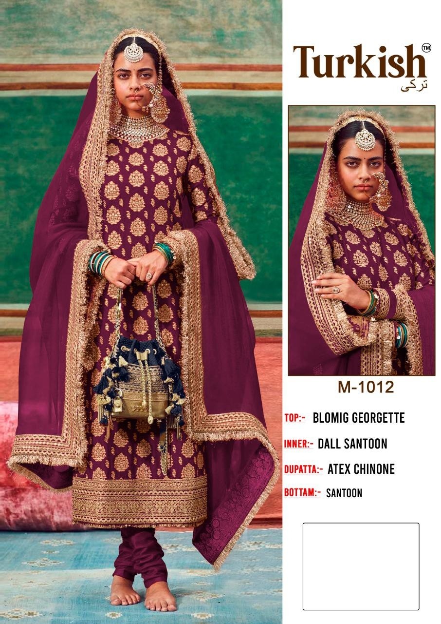 TURKISH M-1012 SALWAAR KAMEEZ BLOOMING