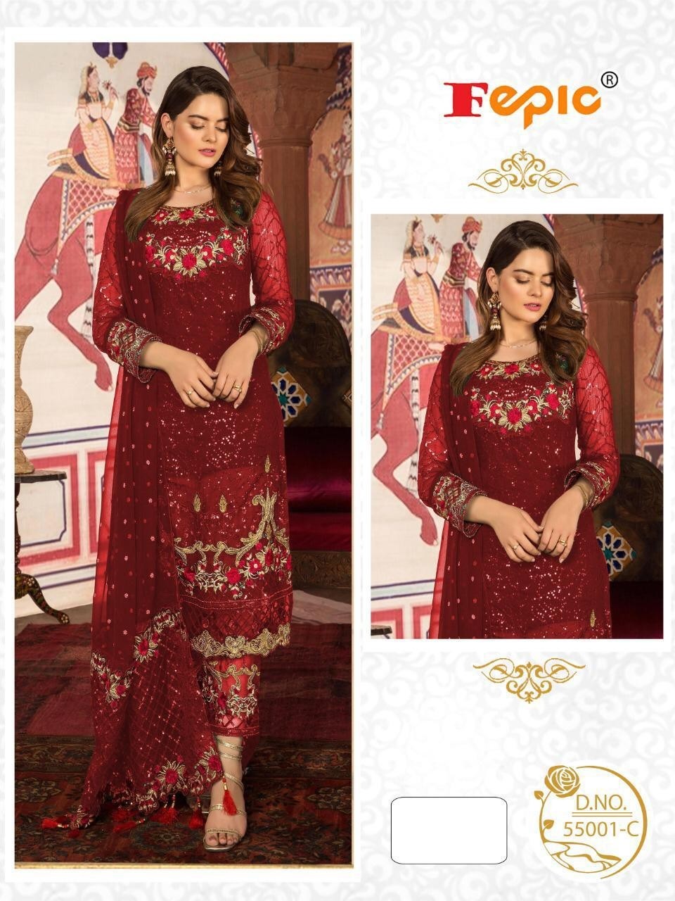 FEPIC 55004-C PAKISTANI SUIT AVALABALE GEORGETTE