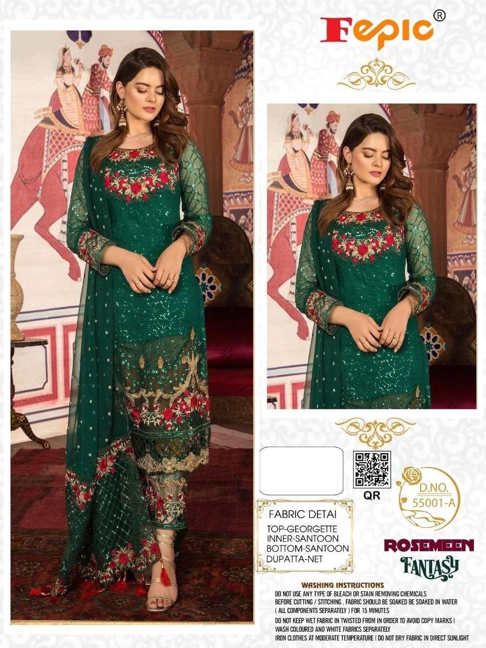 FEPIC 55001 ROSEMEEN FANTASY PAKISTANI SUIT AVALABALE GEORGETTE