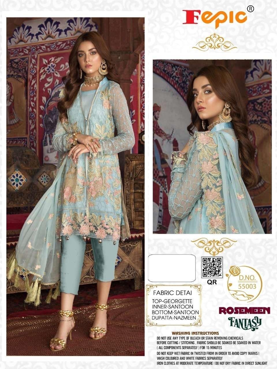 FEPIC 55003 ROSEMEEN FANTASY PAKISTANI SUIT AVALABALE GEORGETTE