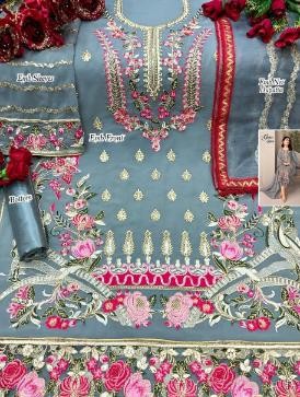CROSS STITCH 02-C PAKISTANI SUIT SATOON SILK