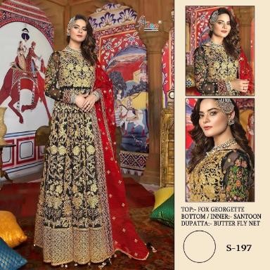 SHREE FAB S-197 PAKISTANI SUIT WHOLSALE PRICE
